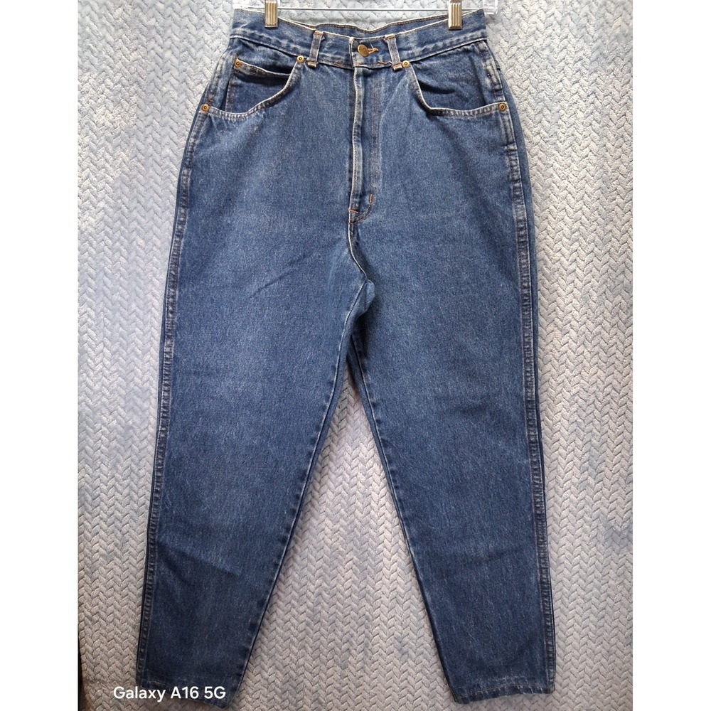 Vintage Chic Jeans Girls 12 Made in USA High Waisted Tapered Leg Medium Wash